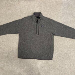 Patagonia Gray Better Sweater 1/4 Zip Fleece Jacket XL